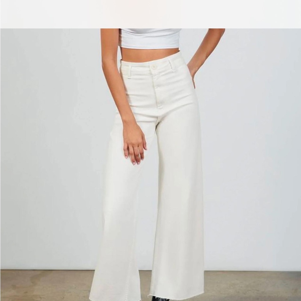 Women's White Wide-Leg Jeans
